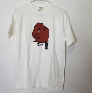 Almost Made in USA Beaver Graphic T Shirt Size M